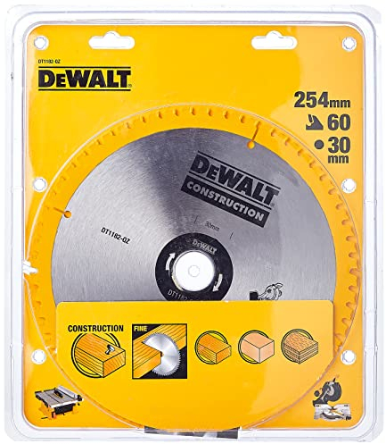 Dewalt DT1182-QZ Miter Saw Table Blade, Teeth Construction- 254 mm x 30 mm x 60 mm