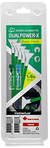 Visible Dust EZ Sensor Cleaning Kit with MXD-100 1.6x/16mm Green Vswab, Dualpower-X Regular Strength