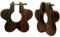 Soul-Cats 1 Paar Holz Creolen Holzohrringe Horn Stift eckig geometrisch Tribal Stern groß braun, Modell 4