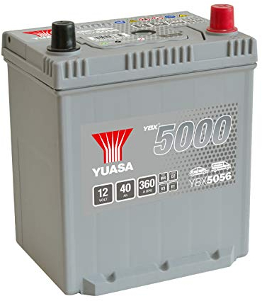 Yuasa YBX5056 12V 40Ah 360CCA Silver Maintenance Free High Performance Car Battery