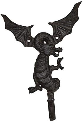 TentHome Gusseisen Haken Tiere Drache Wandhaken Nostalgie Metallhaken Garderobe Vintage Wanddekoration