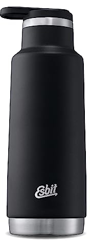 Esbit Isolierflasche Pictor - Edelstahl Thermoflasche 550 ml in Schwarz - mit Loop Verschluss