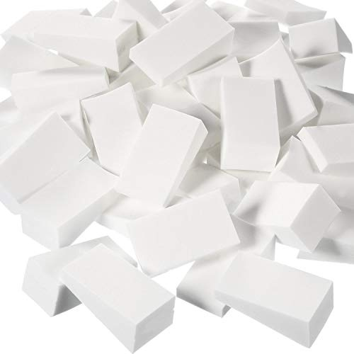 TecUnite 100pcs Makeup Sponge Cosmetic Latex Free Wedge Bulk, White