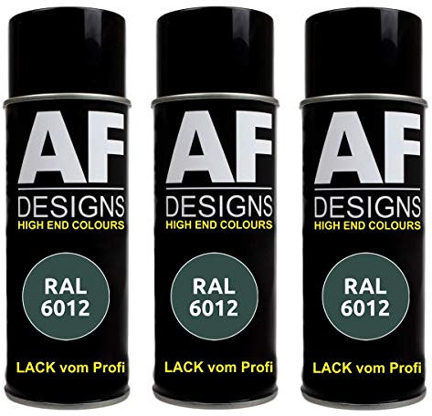 Alex Flittner Designs Lot de 3 bombes de peinture RAL pour voiture RAL6012 Noir vert mat mat