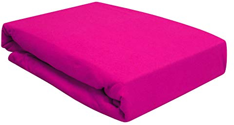 Spannbettlaken für Wasserbett Boxspringbett oder Übergrößen 180x200-200x220 cm Magenta/Pink - hochwertige 190 gr/m² - breites Farbsortiment