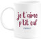 quotedazur - Mug Cadeau Saint-Valentin Je t'Aime - Tasse Cadeau Amour Couple - Blanc/Céramique
