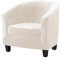 Tub Chair Cover 2 Piece Set - Upgraded 2 IN 1 Design Removable High Stretch Soft Velvet Sofa Couch Arm Bucket Chairs Armchair Seat Covers with Cushion Cover for Dining Living Room Office Reception