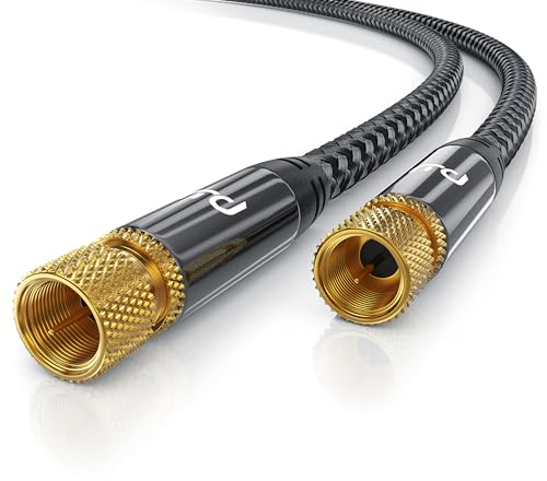 CSL - 7,5m HDTV Satellitenkabel mit Braiding 8k 4k HDTC - 135Db 75 Ohm - F Stecker zu F Stecker – SAT Kabel - HDTV Antennenkabel – DVB-T2 Radio UKW DAB DAB