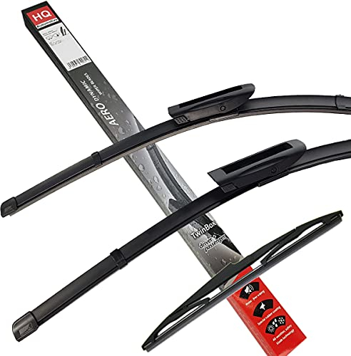 HQ Automotive Wiper Blades for Dacia Duster Hm (2018 and later) Front Rear Kit, Ad91-227|Hq11-V4