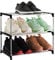 Xerhnan Schuhregal mit 3 Ebenen, stapelbar, leicht, für den Eingangsbereich, den Flur und den Schrank (schwarz)