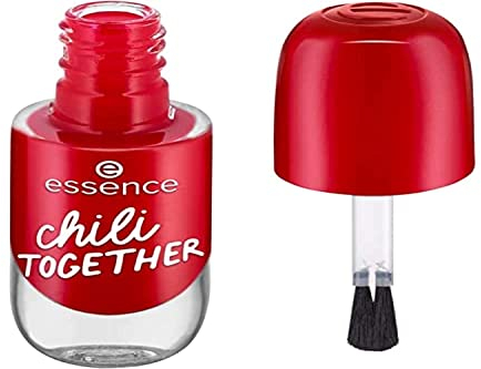 essence gel nail colour, Nagellack, Nr. 16, Rot, langanhaltend, Expressergebnis, schnelltrocknend, glänzend, farbintensiv, acetonfrei, vegan, ohne Mikroplastikpartikel, ohne Parfüm, 1er Pack (8ml)