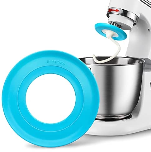 Universal Dough Hook Shield for KitchenAid Mixers | Splash Guard Attachment Fits Type C 3.74/95mm Stand Mixer Hooks | Dishwasher Safe Accessories (Blue)