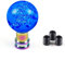Torcarvh Schaltknauf runder Kugelschaltknauf, kristallklarer Bubble-Schalthebel, passend für Fahrzeuge mit Universal-Schaltgetrieb (Navy blau)