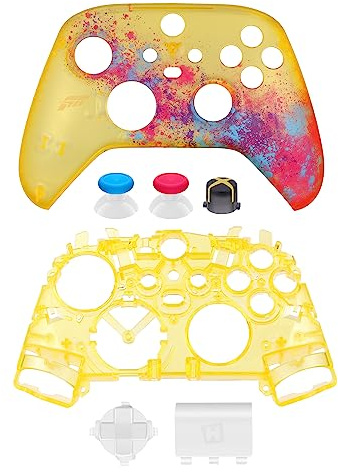 Ersatz-Frontplatten-Teile OEM Frontgehäuse Shell Cover DIY Zubehör Kit mit Akkudeckel für Xbox Core Series X S Controller (Forza-Horizon 5 Edition)