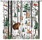 YCness Kindervorhänge mit Waldtieren, Waldtiere, Fuchs, Elch, Bär, Aquarelldruck, Vorhänge für Kinderzimmer, Schlafzimmer, Wohnzimmer, rustikale Wildtier-Fenstervorhänge, 2-teiliges Set, 106 x 137 cm