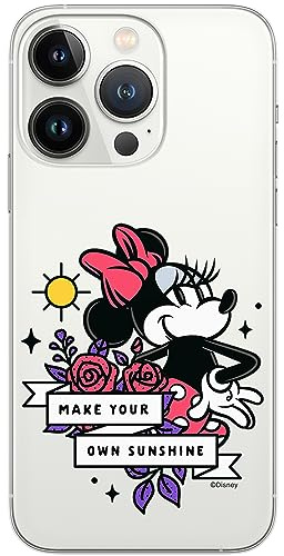 ERT GROUP mobile phone case for Iphone 13 PRO original and officially Licensed Disney pattern Minnie 073 optimally adapted to the shape of the mobile phone, partially transparent
