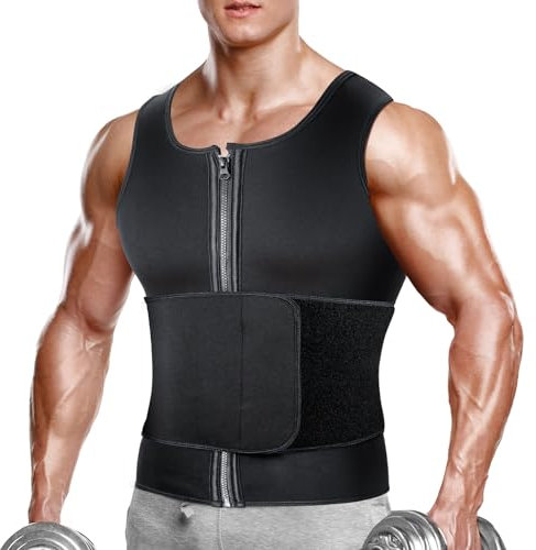 A+ Choice Sauna Vest Waist Trainer for Men - Mens Sauna Suit Large Sweat Belt Body Shaper for Belly Fat Slimming Gym Workout Plus Size 6XL