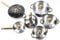 12 Piece Stainless Steel Pots and Pans Set, Professional Cookware Set with Gold Handle, Heat Resistant Easy to Frying Pan Skillet for All Cooktops, Multiple Sizes