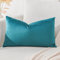 Artscope Samt Kissenbezug Kissenhülle Dekorative Dekokissen Sofakissen Lendenkissen Wurfkissenbezug Sofa Schlafzimmer 40x60cm Blaugrün