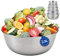 KONZEPT Rührschüssel Edelstahl 24cm 2,5L, Universelle Salatschüssel Groß für Zubereitung, Servieren, Aufbewahrung, Perfekt für Handmixer, Stapelbar