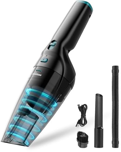 HOMEKANE Handstaubsauger Akku, 10000Pa Handstaubsauger mit Ladestation, Handsauger Akku Kabellos Auto Staubsauger Stark mit Waschbar HEPA-Filter für Büro Genutzt, Haus, Küche, Tierhaare