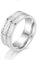 Whoiy Damen Ringe Ewigkeit Edelstahl mit Zirkonia, Silber Hochzeit Ringe Partner Verlobungsringe 8MM Personalisiert Gravur für Sie Größe 67 (21.3)