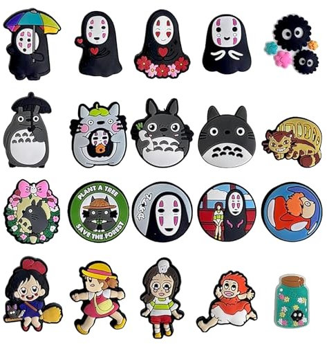 Thapncow 20-teiliges Set Cartoon-Schuhdekorationen, niedliche Schuhdekorationen, PVC-Schuhdekorationen, Kinderschuhdekorationen, zum Dekorieren von Teenager-, Damen- und Herrenschuhen