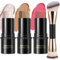 3 Stück Creme-Konturstift-Make-up-Set, Schattierungen mit Highlighter, Rouge und Bronzer,Zum Formen der Wangen, wasserfestes (Neutral,#01+#09+#12)