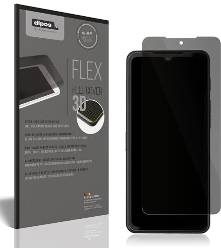 dipos Flex Privacy Blickschutz-Folie matt passend für Cat S75 Schutzfolie mit 100% Displayabdeckung, Fingerprint-Kompatibel, Case-Friendly, Full Cover, Sichtschutz Filter 2way