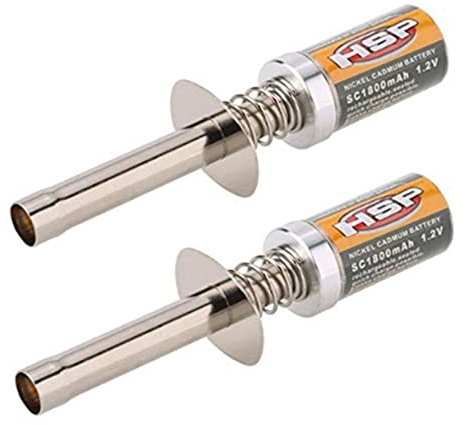 Lckiioy 2X 80101 1800MAh 1.2V GlüHkerzen ZüNder Geeignet für RC Auto 1/8 1/10 80101 Wiederaufladbares GlüHkerzen ZüNder LadegeräT