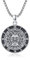 YueYuan Azteken Halskette 925 Sterling Silber Maya Kalender Anhänger Schutzsymbol Kette Runen Schmuck Geschenke für Herren