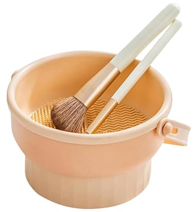 Silicone Makeup Cleaner Bowl, Silicone Makeup Brush Cleaner Bowl, Cleaning Makeup Brush Tray | Multifunctional Makeup Brush Washing Bowl Drying Basket for Brushes, Sponges