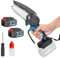 4 Zoll Akku Kettensäge Ersatz für Makita Akku-Astsäge,Mini-Kettensäge Mit 1 Ketten,kleine Ölflaschen,2 Batterie 5500mAh Tragbare Einhand-Kettensäge Für Gartenarbeit, Holzschneiden und Beschneiden
