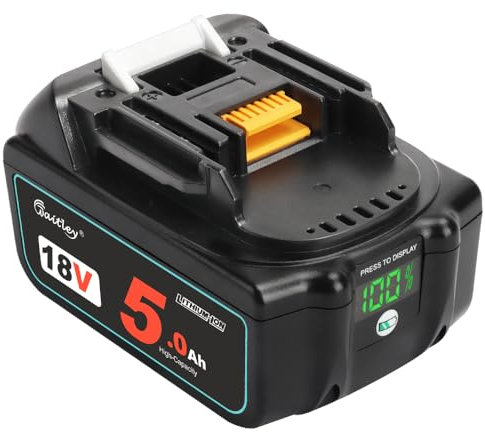 18V Battery for Makita 5.0ah Replaced Lithium Ion Battery Compatible with 18 Volt BL1860B BL1850B BL1840B BL1830B BL1815B Batteries for Cordless Power Tools with LED Indicator