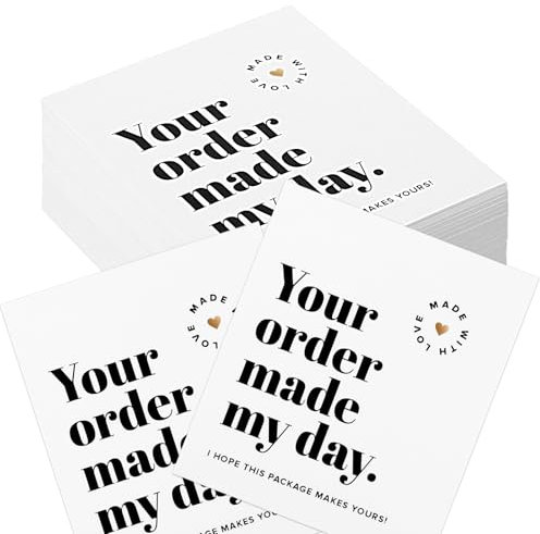 Kisbeibi 100 Stück Dankeskarten, Mini Dankeskarten Thank You Karte Danke Klein Dankeschön Karte Dankeskarte Danksagungskarten Thank You Cards für Einzelhandelsgeschäfte Business Geschenk-Shop