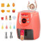 Freidora de aire de juguete con accesorios de 15 piezas Cookies Maker Toy with Music & Lights Color Cambio de alimentos Cocina para más de 3 niños Estilo de cocina Estilo de aire 2toy Freidora