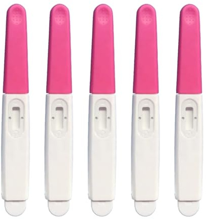 TISCH 5 Pcs Schwangerschaftstest, Einzeln versiegelte Verpackung Frühschwangerschaftstest, HCG Test Empfindlichkeit von 25 mIU, Pregnancy Test, 3 Minuten Schnellerkennung