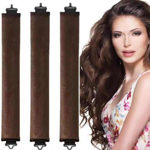 Blowout Hair Overnight, Overnightblowout Rods,Blow Out Hair Curler DIY Blowout Hair Curler Zum Ausschlafen Für Langes Mittleres Haar (Dunkelbraun)