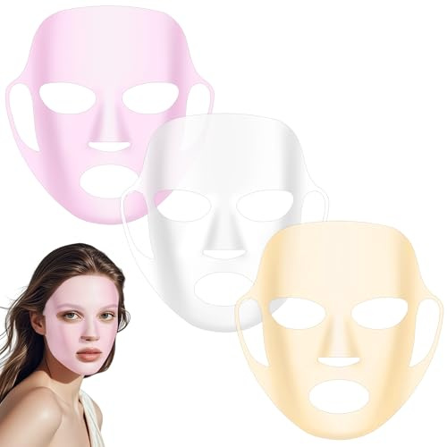 3 Pack Silicone Face Mask Reusable Face Mask Cover Holder for Sheet Masks Wet Locking Avoid Evaporation Skincare Beauty Tool
