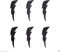 CrystalsRus 24 Black Lightning Bolt Fabric Glitter Iron-On Fabric Transfer applique 1 inch