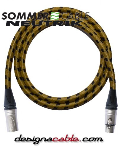 Designcable 4m Sommer Vintage CS Microphone Lead Neutrik XLR to XLR - Silver