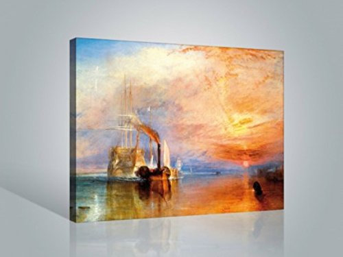 1art1 Joseph William Turner Poster Die Kämpfende Temeraire, 1839 Bilder Leinwand-Bild Auf Keilrahmen | XXL-Wandbild Poster Kunstdruck Als Leinwandbild 80x60 cm