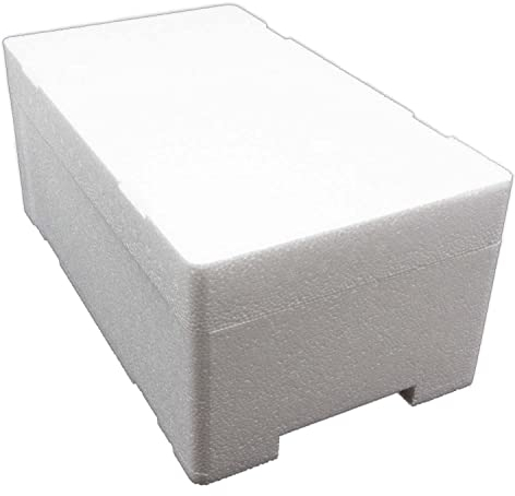 Styroporbox/Thermobox - 5,0 Liter - 38 x 22 x 16 cm/Wandstärke 3 cm - Styrobox