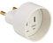 DEBFLEX - Adaptador EE.UU./Francia - Adaptador de Viaje para Conectar el Enchufe Americano al Enchufe Francés - Blanco