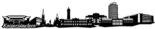 Samunshi® Wandtattoo Kaiserslautern Skyline Wandaufkleber 190 x 33cm schwarz