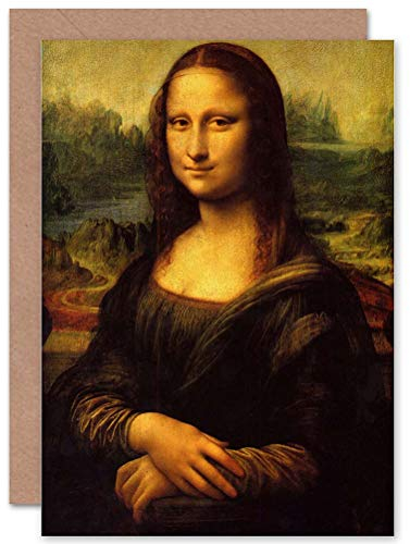 Wee Blue Coo Leonardo Di Ser Piero Da Vinci Mona Lisa Altes Gemälde Karte zum Hochzeitstag