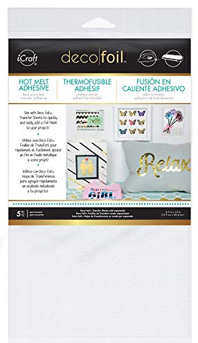 THERMOWEB Deco Foil Hot Melt Adhesive 5.5 x 12 (5 Sheets per Pack), Multi, 1