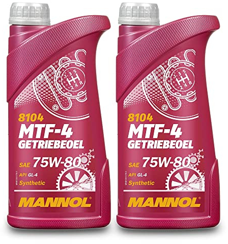 2X MANNOL MN8104-1 MTF-4 Getriebeoel 75W-80 Schaltgetriebe API GL-4 1L