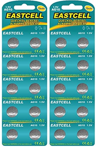 20 Stück LR1130 Batterien Knopfzellen, AG10 l1131 189 1,5V Alkaline Batterie, lr54 Knopfzelle