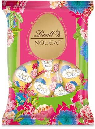 Lindt Nougat Eier Blumen Edition 6 x 90g | Haselnuss-Nougat in zarter Vollmilch-Schokolade | Ostereier im Frühlingsdesign | Oster Schokolade | Schokoeier | Schokoladengeschenk | Geschenkidee